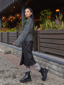 Пальто с утеплителем MilaNova модель Пальто ПВ-163 черный Фото