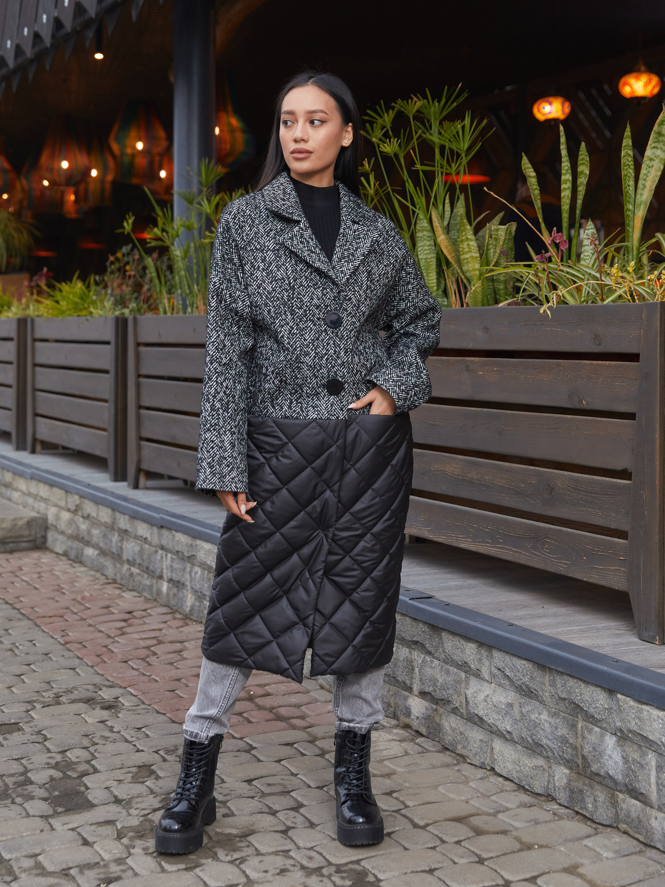 Пальто з утеплювачем MilaNova модель Пальто ПВ-163 черный Фото