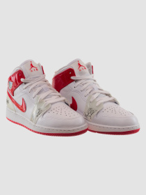 Кроссовки повседневные Jordan 1 Mid Gs модель DR6496-116 Фото