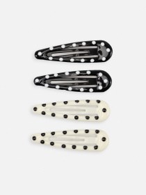 Набор заколок для девочки  цвет черно-белый ЦБ-00267007 YUKI модель ЦБ-00267007 Фото