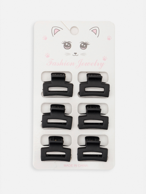 Набір крабіків для волосся для дівчинки  колір чорний ЦБ-00267084 YUKI модель ЦБ-00267084 Фото