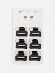 Набір крабіків для волосся для дівчинки  колір чорний ЦБ-00267084 YUKI модель ЦБ-00267084 Фото