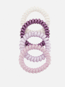 Набор резинок для волос для девочки цвет фиолетовый ЦБ-00267201 YUKI модель ЦБ-00267201 Фото