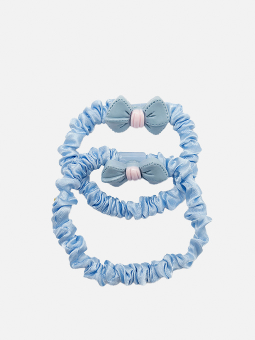 Набор резинок для волос для девочки цвет синий ЦБ-00267248 YUKI модель ЦБ-00267248 Фото