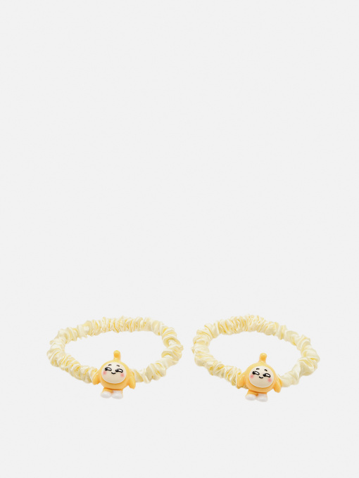 Набор резинок для волос для девочки цвет желтый ЦБ-00267251 YUKI модель ЦБ-00267251 Фото