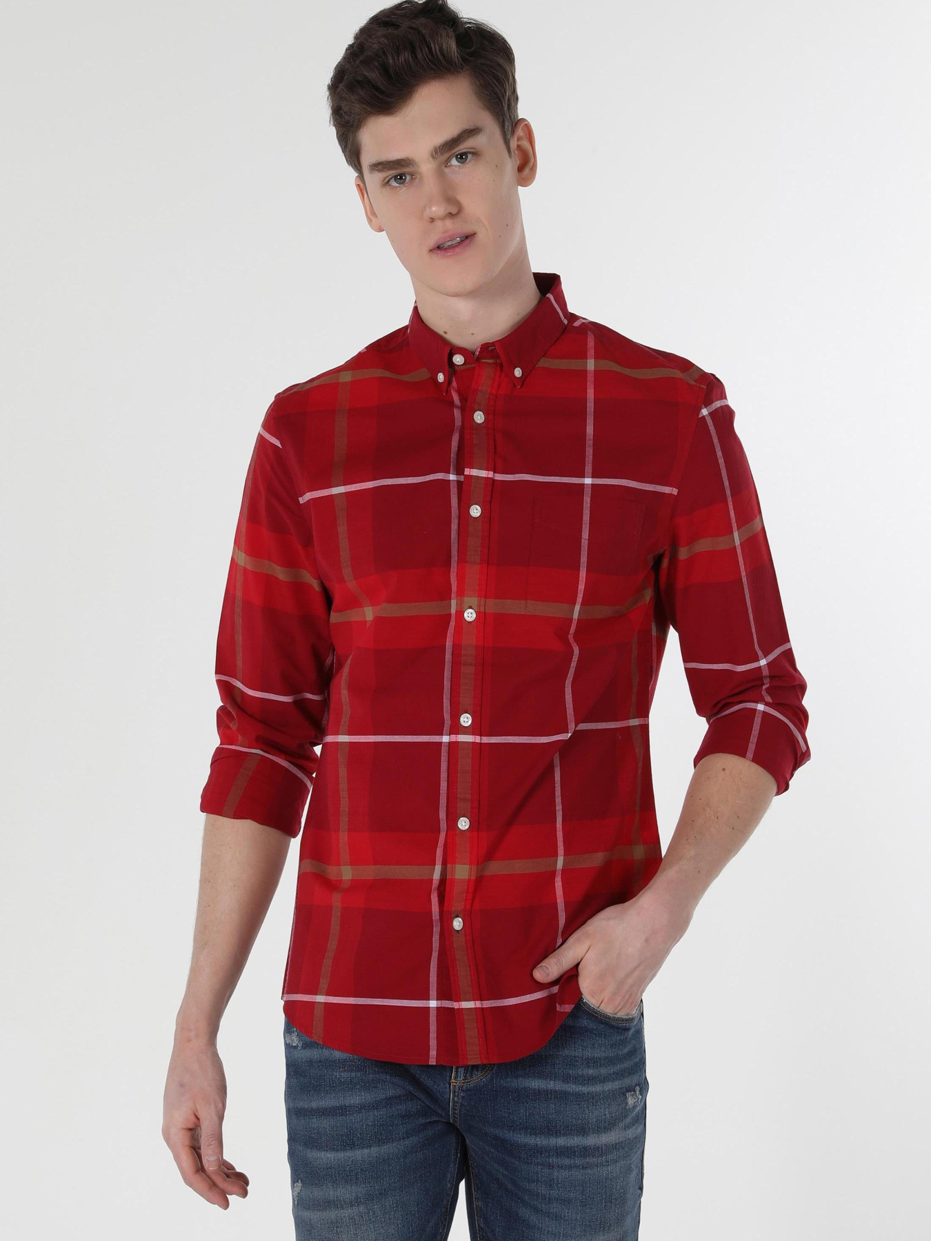 Сорочки Colin’s модель CL1058638_Q1.V1_RED Фото