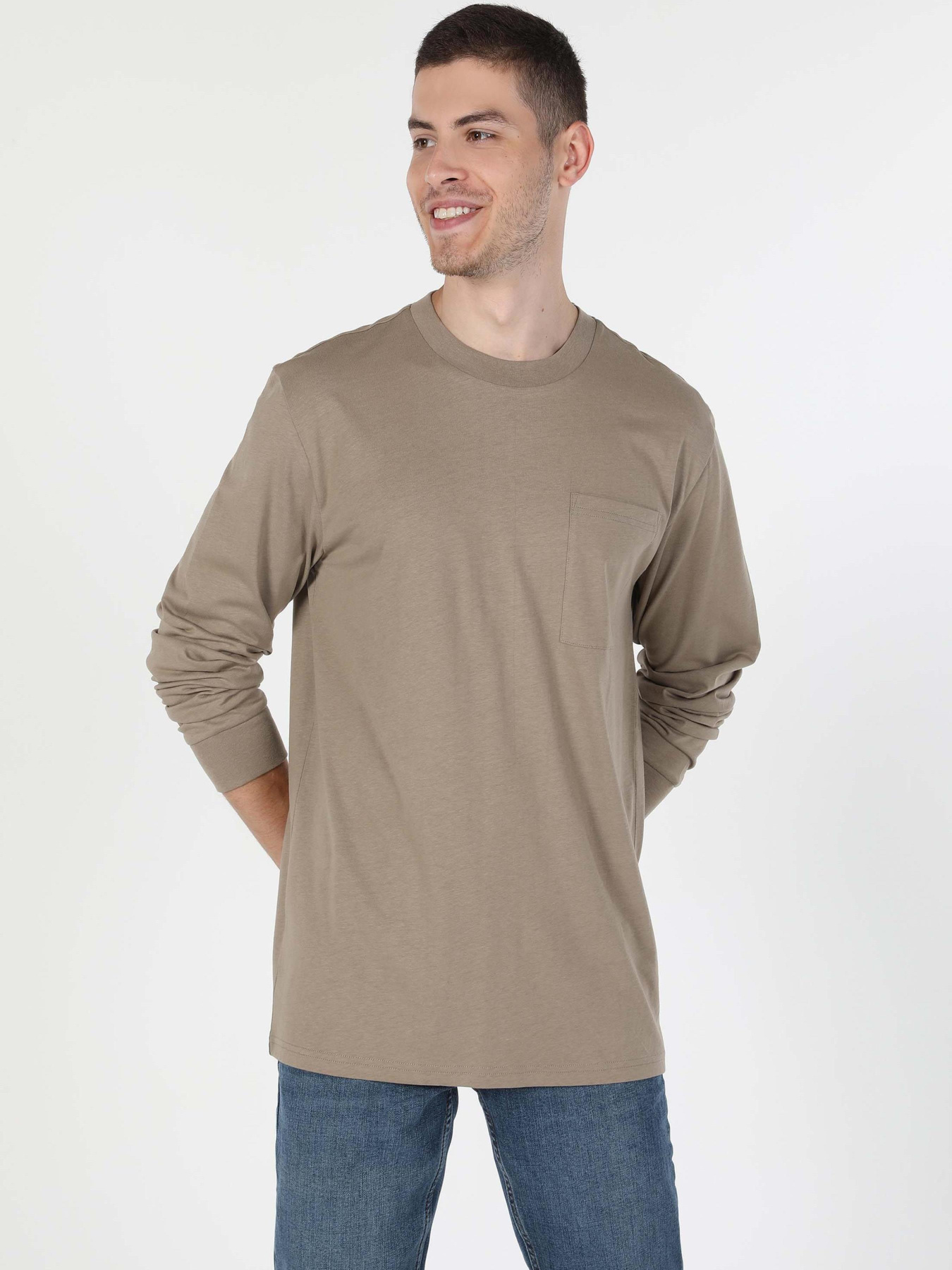 Кофты и свитера Colin’s модель CL1059666_Q1.V1_BEI Фото