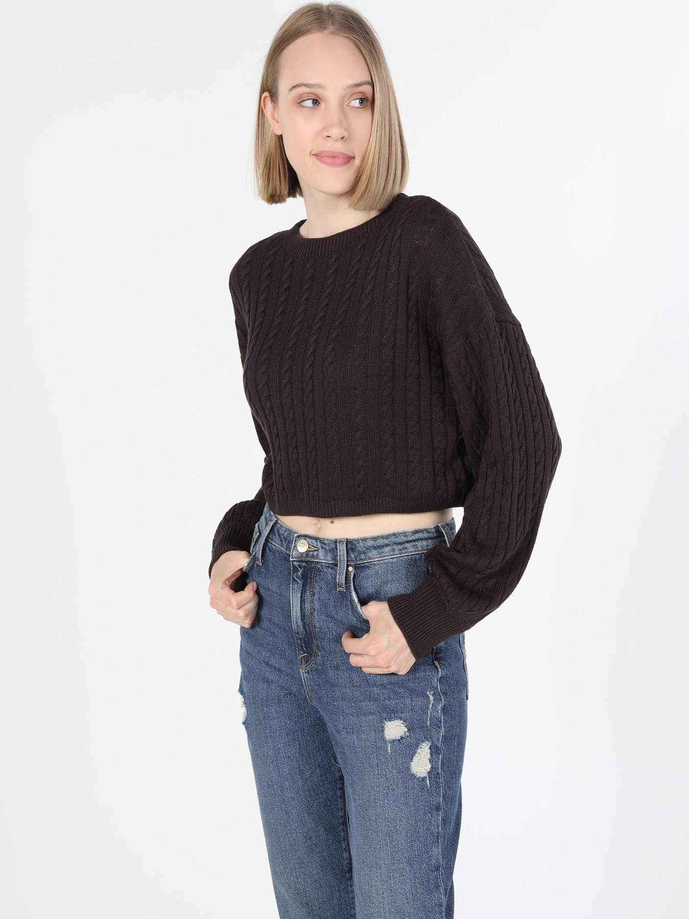 Кофты и свитера Colin’s модель CL1060691_Q1.V1_BRW Фото