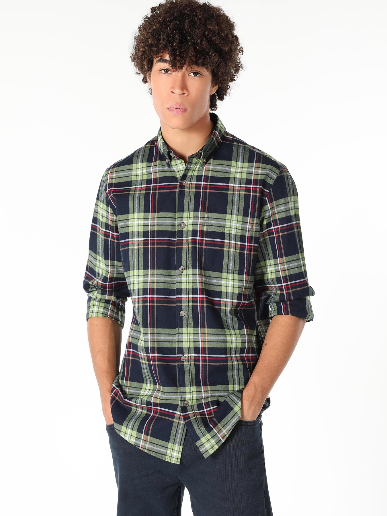 Рубашки Colin’s модель CL1060906_Q1.V1_GRN Рубашки Colin’s модель CL1060906_Q1.V1_GRN Фото