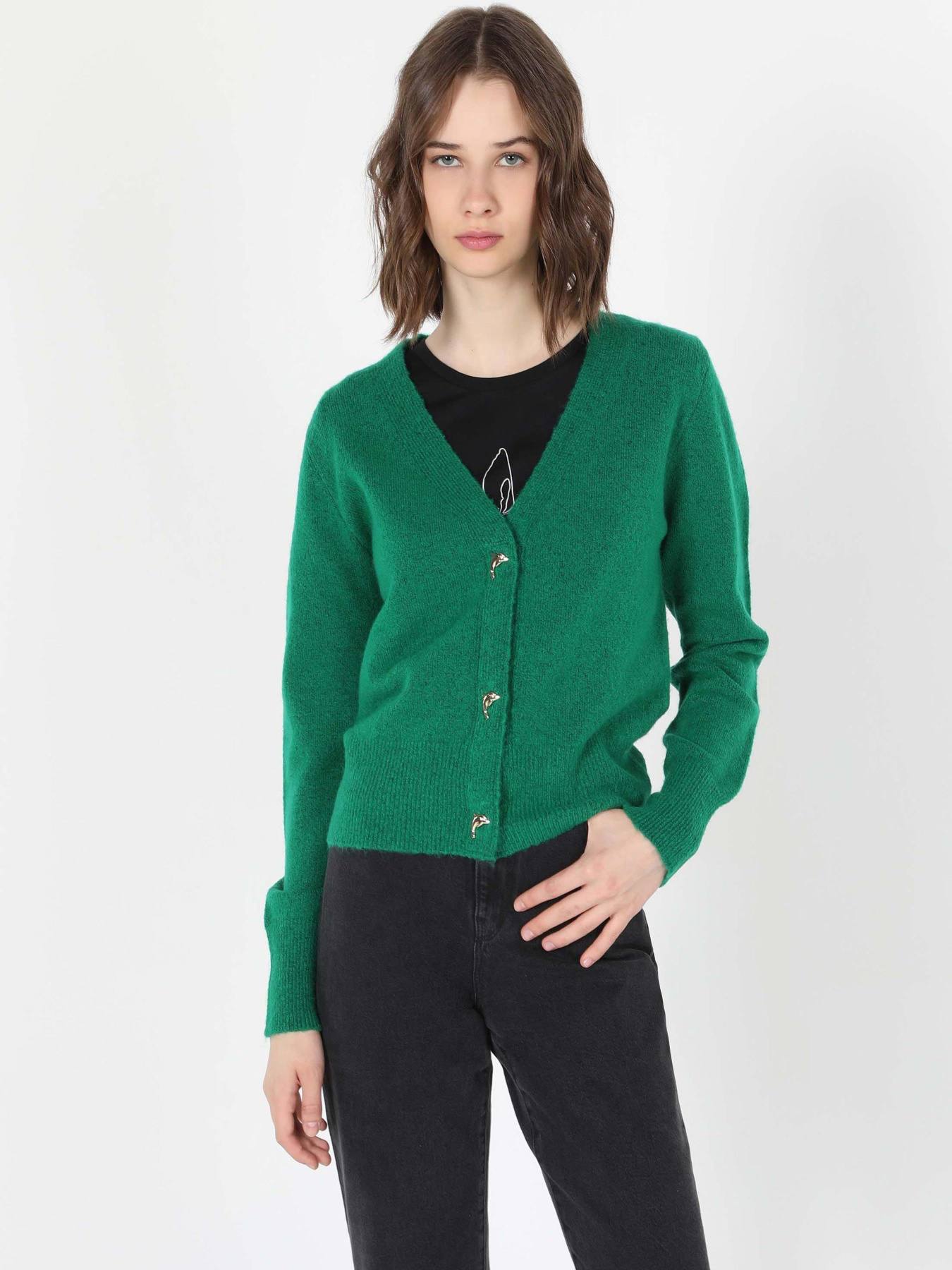 Кофты и свитера Colin’s модель CL1060698_Q1.V1_GRN Фото