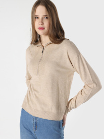 Кофты и свитера Colin’s модель CL1062219_Q1.V1_BEI Фото