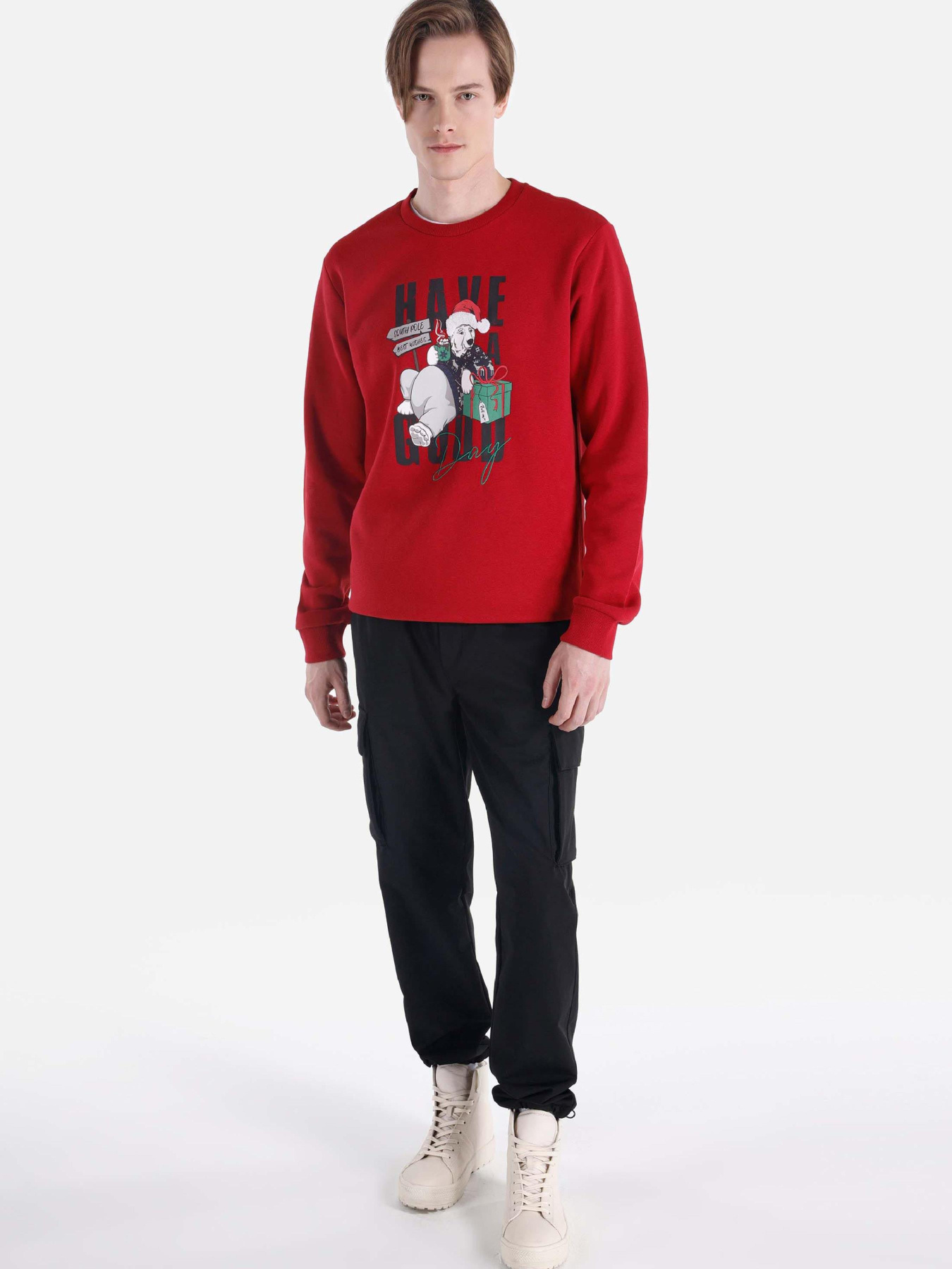 Кофты и свитера Colin’s модель CL1066431_Q1.V1_RED Фото