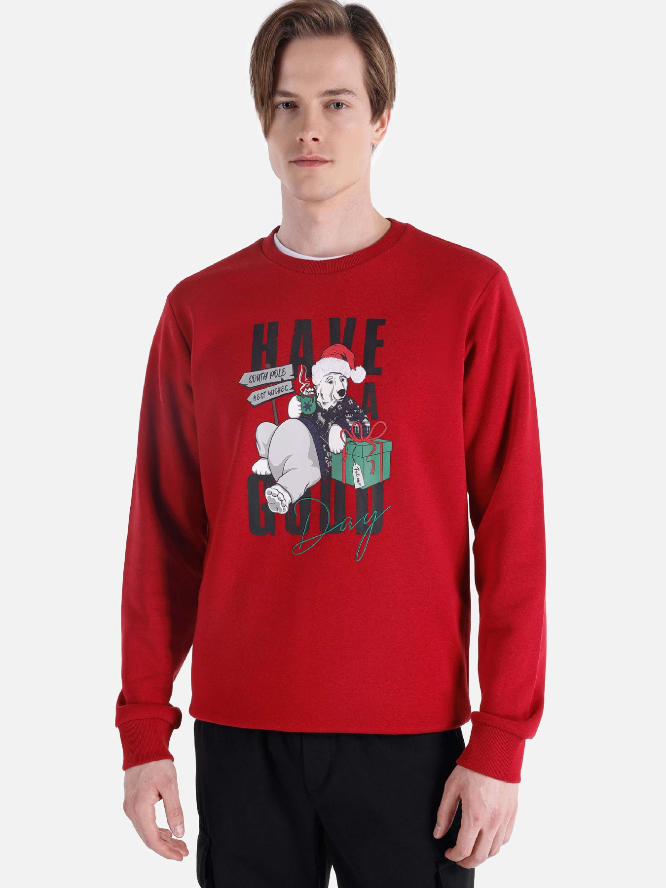 Кофты и свитера Colin’s модель CL1066431_Q1.V1_RED Фото