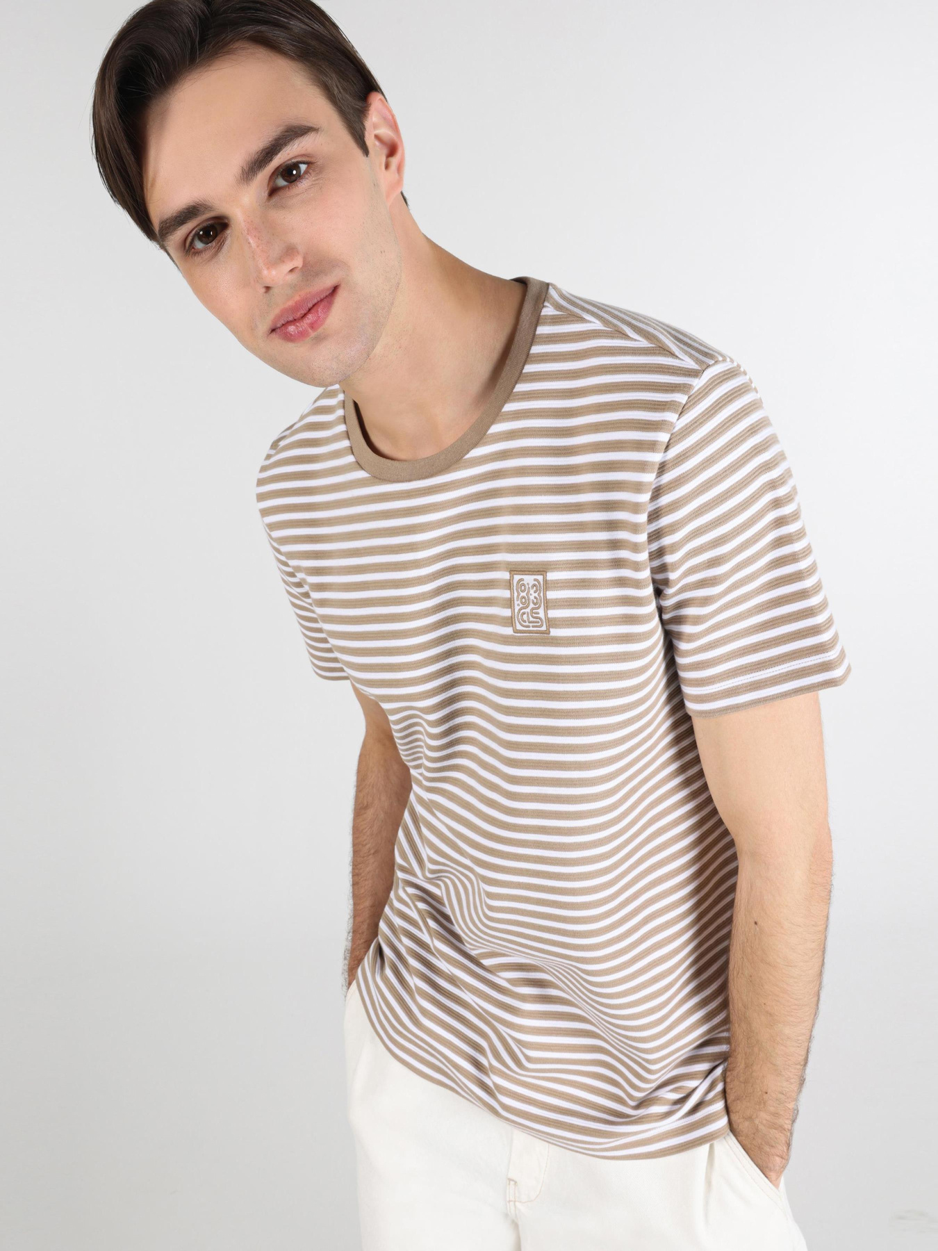 Футболки і поло Colin’s модель CL1062870_Q1.V1_BEI Футболки і поло Colin’s модель CL1062870_Q1.V1_BEI Фото