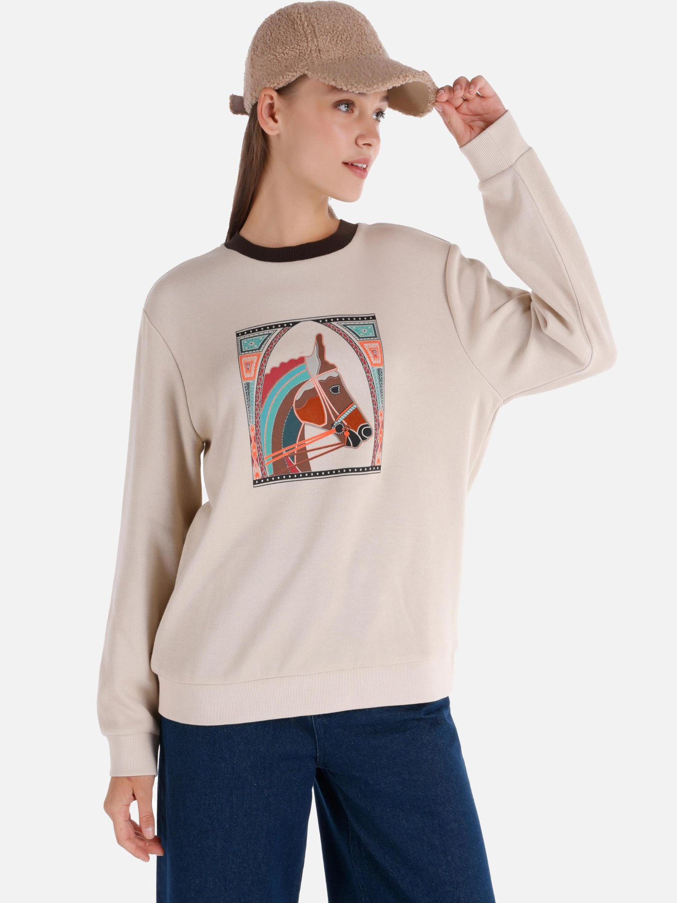 Кофты и свитера Colin’s модель CL1065947_Q1.V1_BEI Фото