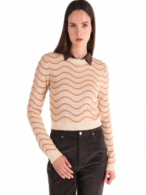 Кофты и свитера Colin’s модель CL1065283_Q1.V1_BEI Фото