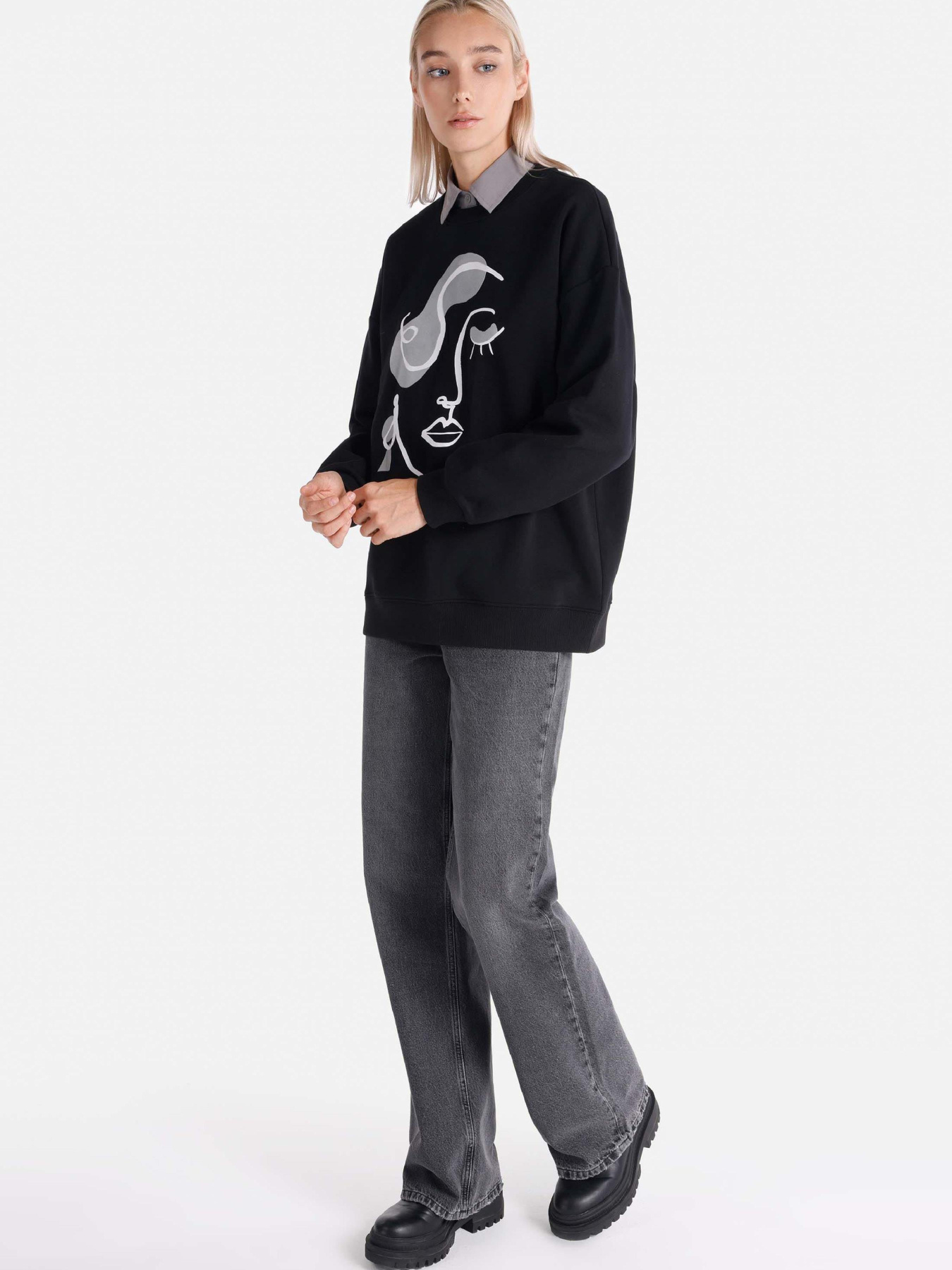 Кофти та светри Colin’s модель CL1065918_Q1.V1_BLK Фото