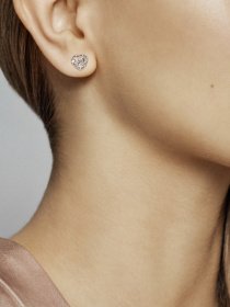 Серьги-подвески PANDORA Moments модель 297085 Фото