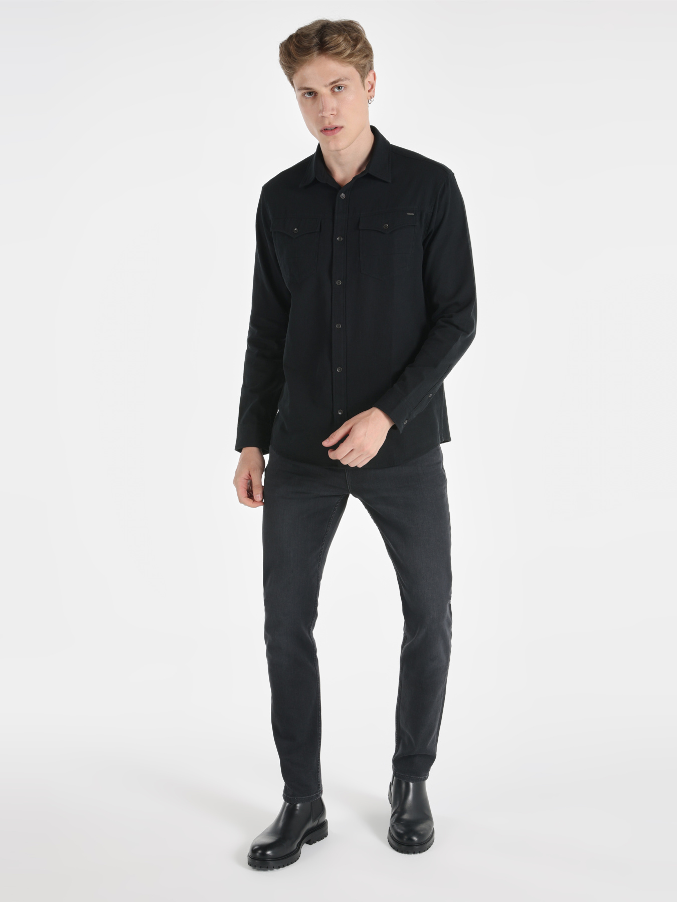 Сорочки Colin’s модель CL1066406_Q1.V1_BLK Фото