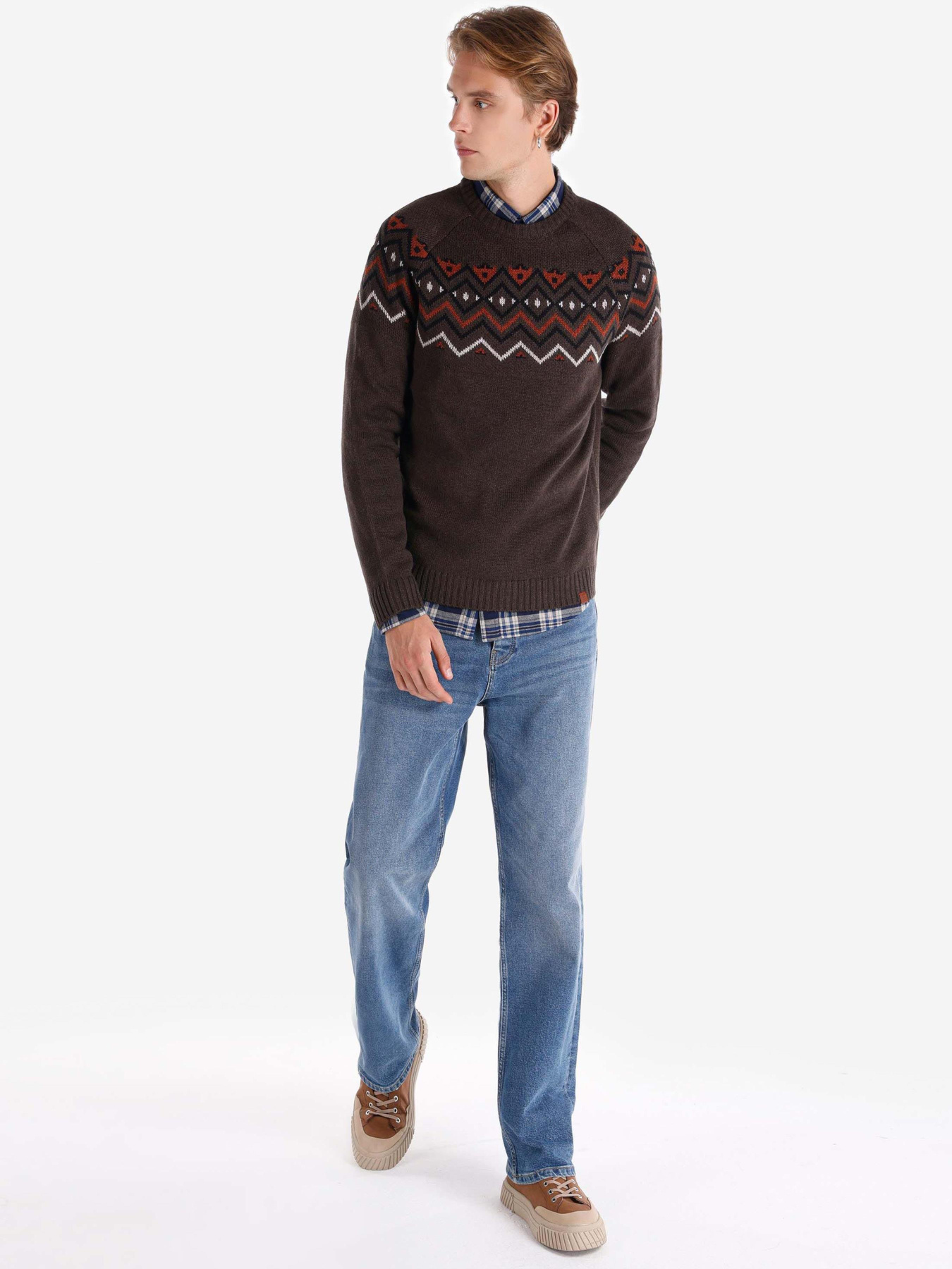 Кофты и свитера Colin’s модель CL1066049_Q1.V1_BRW Фото