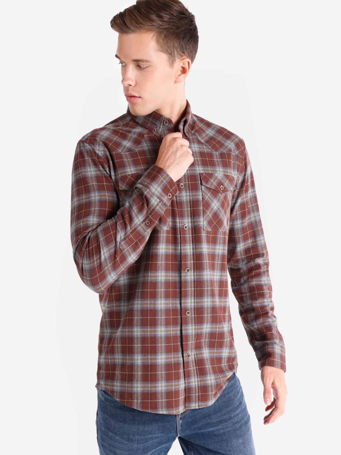 Рубашки Colin’s модель CL1067389_Q1.V1_BRW Фото