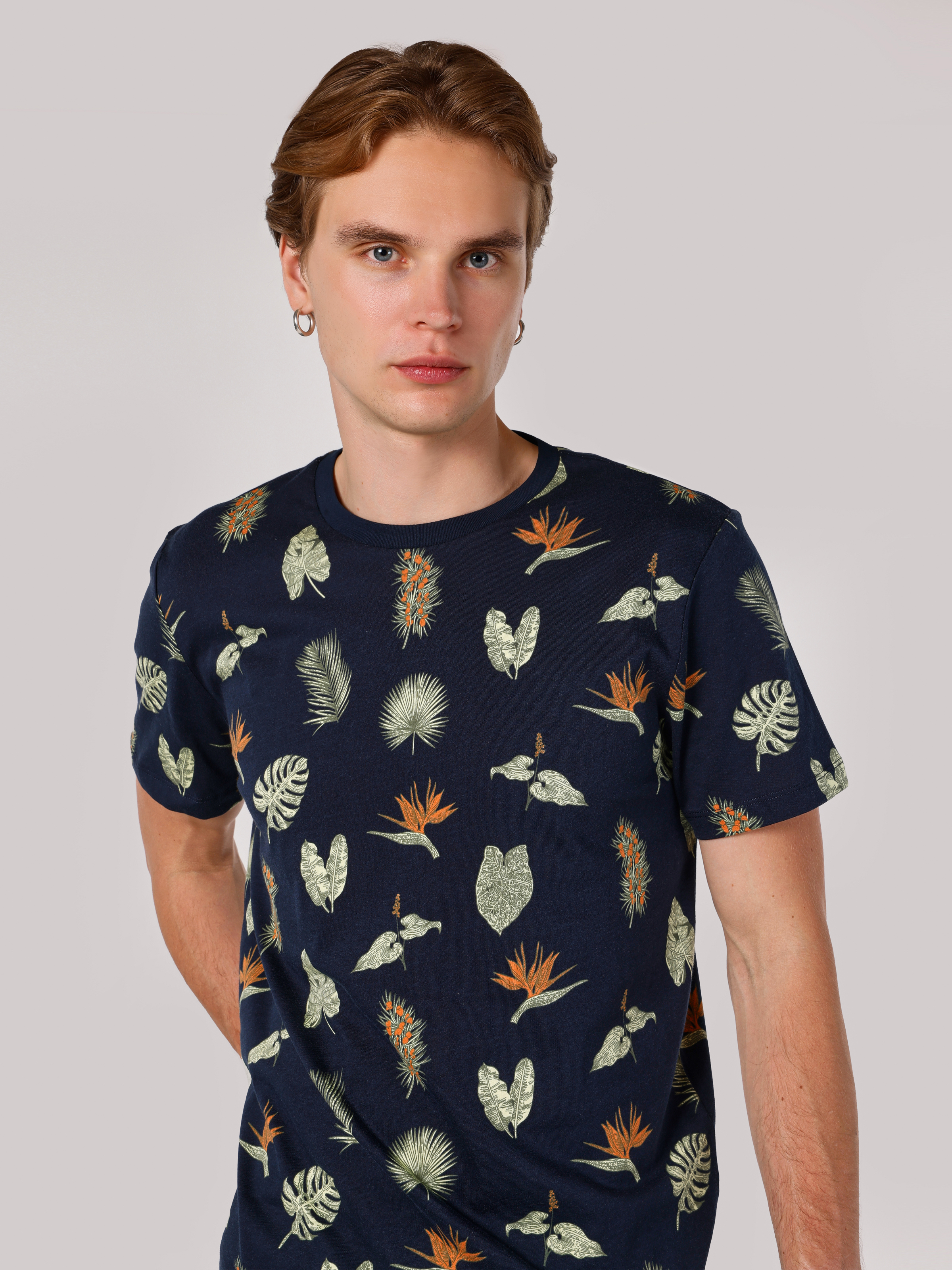 Чоловічі Футболки і поло Colin’s  (CL1062715_Q1.V1_NAV) колір синій, матеріал комбінований верх Colin’s - купити в Україні