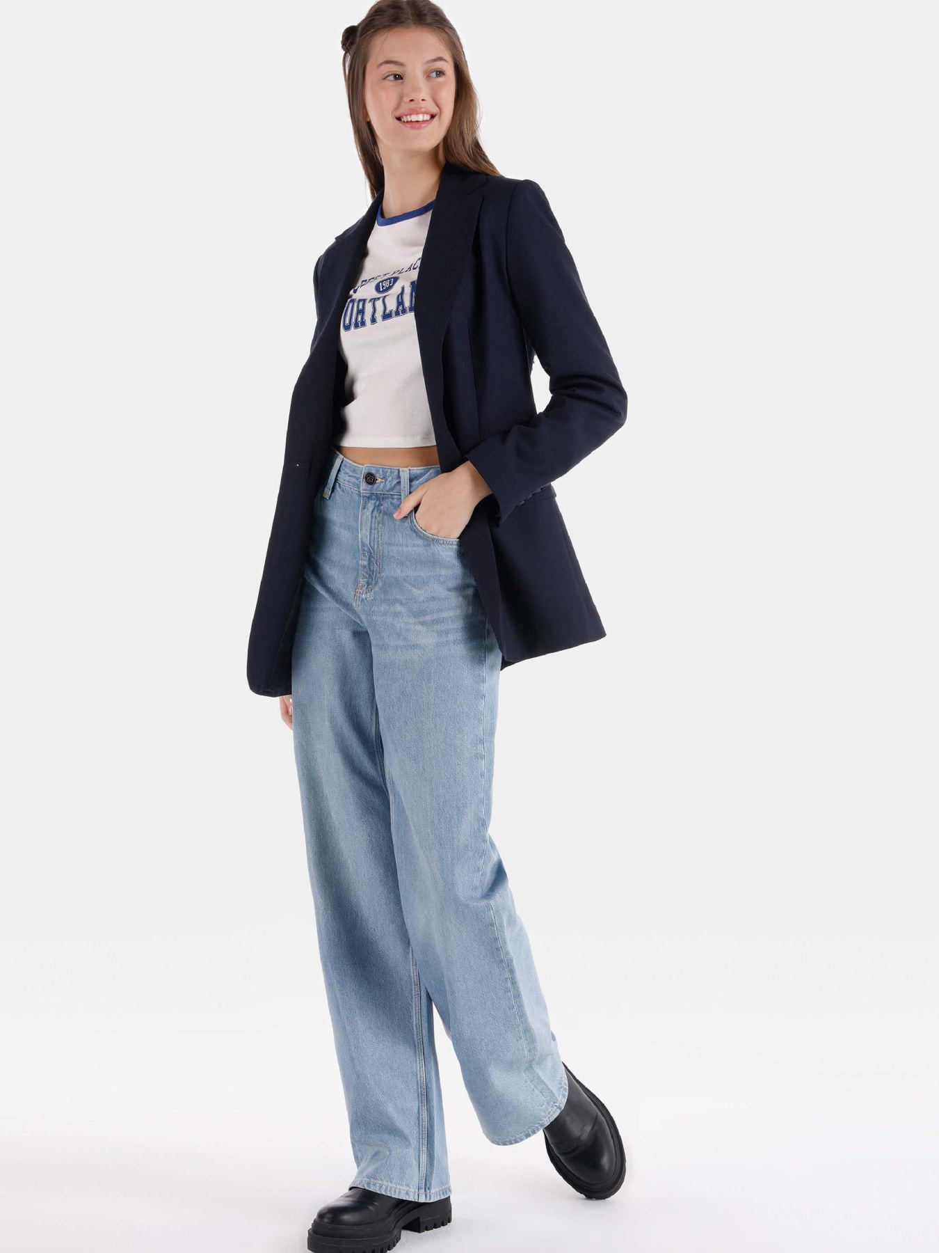 Широкі джинси Colin’s модель CL1068704_Q1.V1_DN43177 Фото