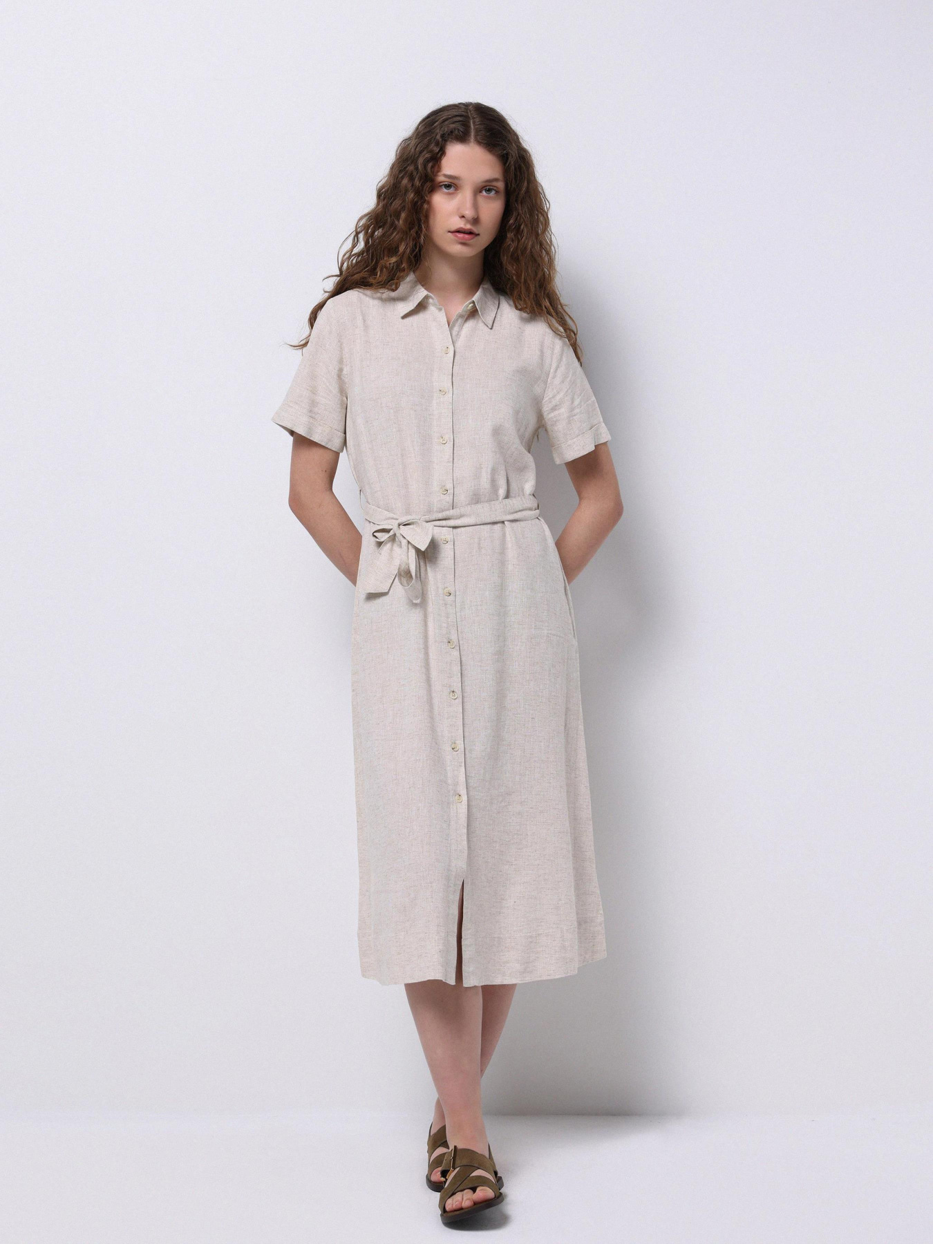 Платье миди Colin’s модель CL1068244_Q1.V1_BEI Фото