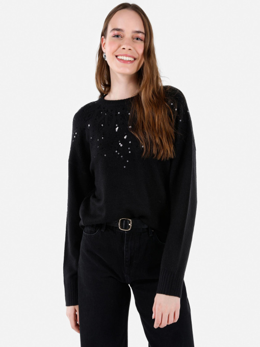 Кофты и свитера Colin’s модель CL1067384_Q1.V1_BLK Фото