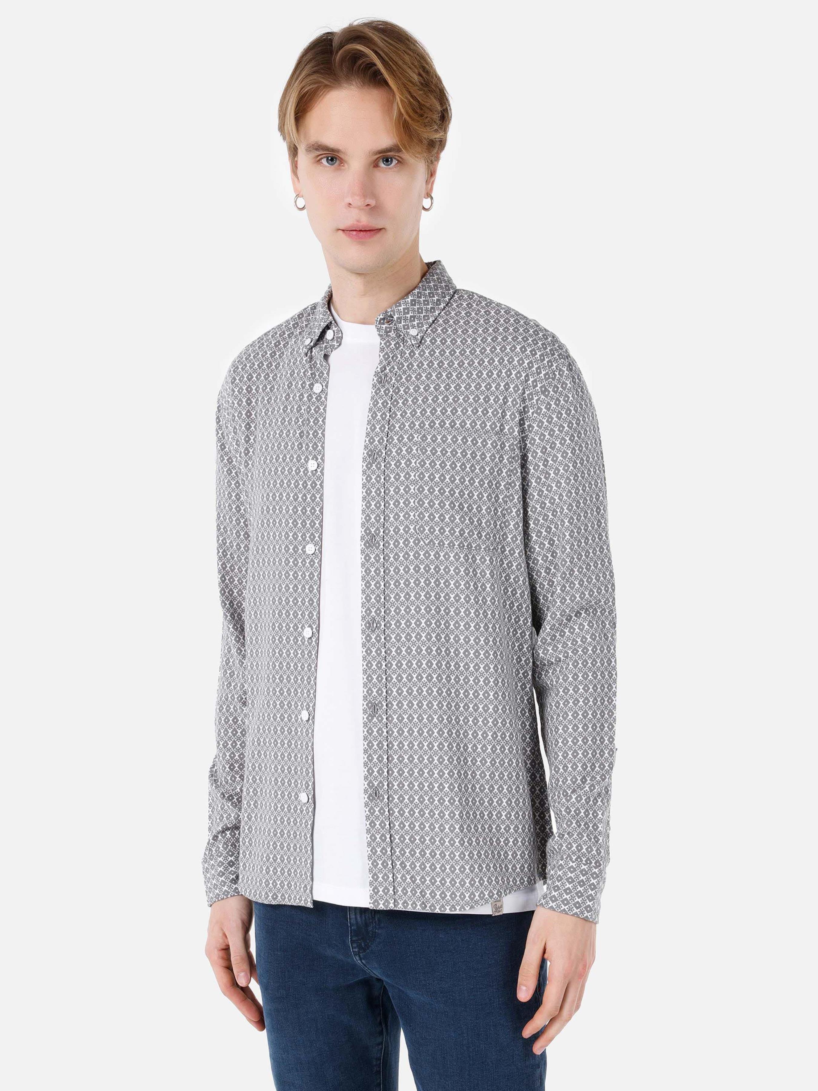 Чоловічі Сорочки Colin’s  (CL1068168_Q1.V1_GRA) колір сірий, матеріал комбінований верх Colin’s - купити в Україні