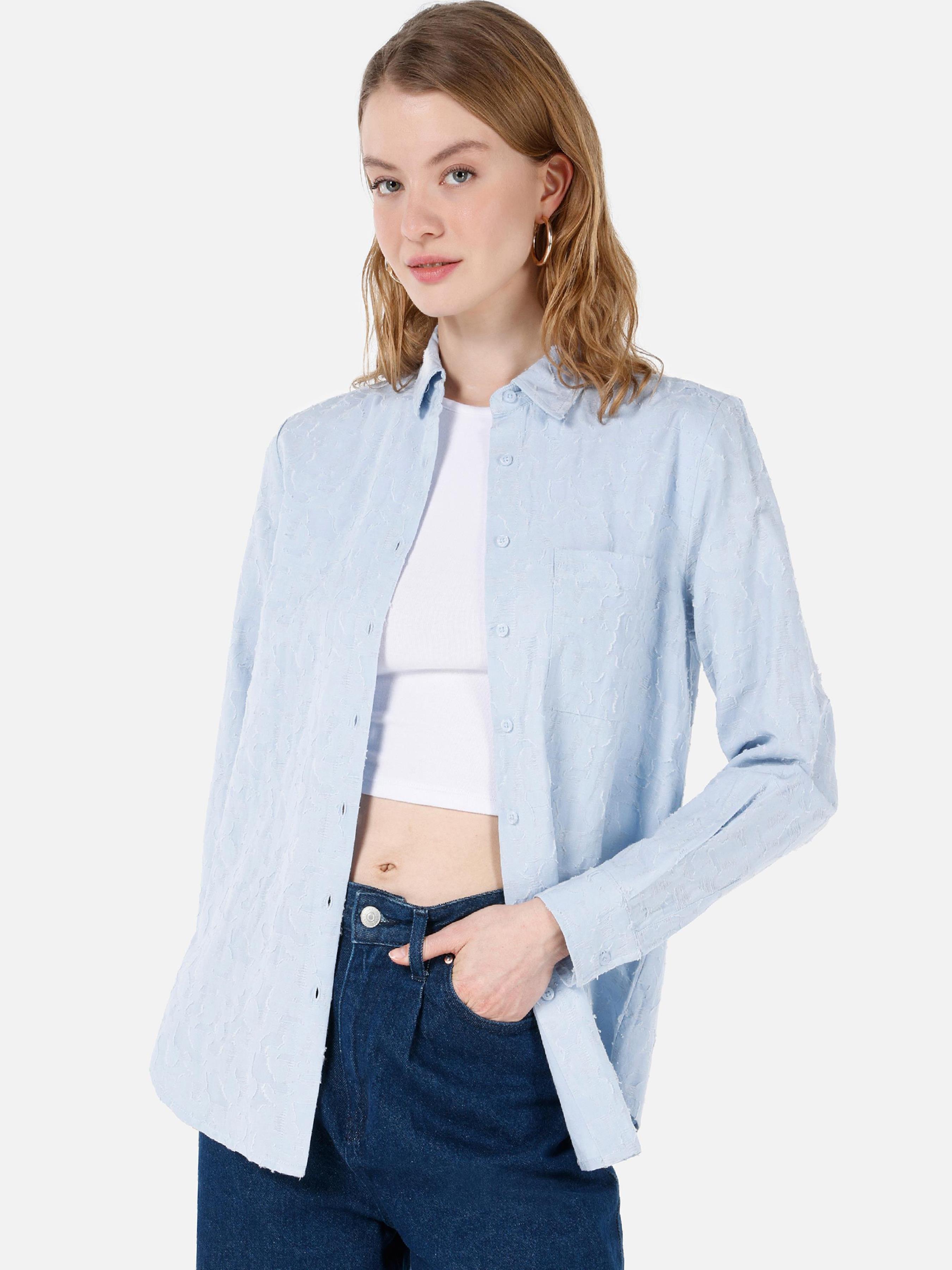 Жіночі Сорочки Colin’s  (CL1067335_Q1.V1_LBL) колір блакитний, матеріал комбінований верх