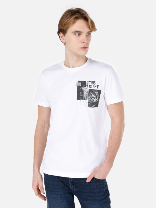 Футболки и поло Colin’s модель CL1067779_Q1.V1_WHT Футболки и поло Colin’s модель CL1067779_Q1.V1_WHT Фото