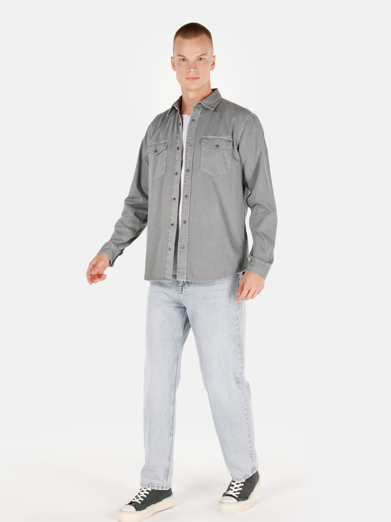 Рубашки Colin’s модель CL1071462_Q1.V1_GRA Фото