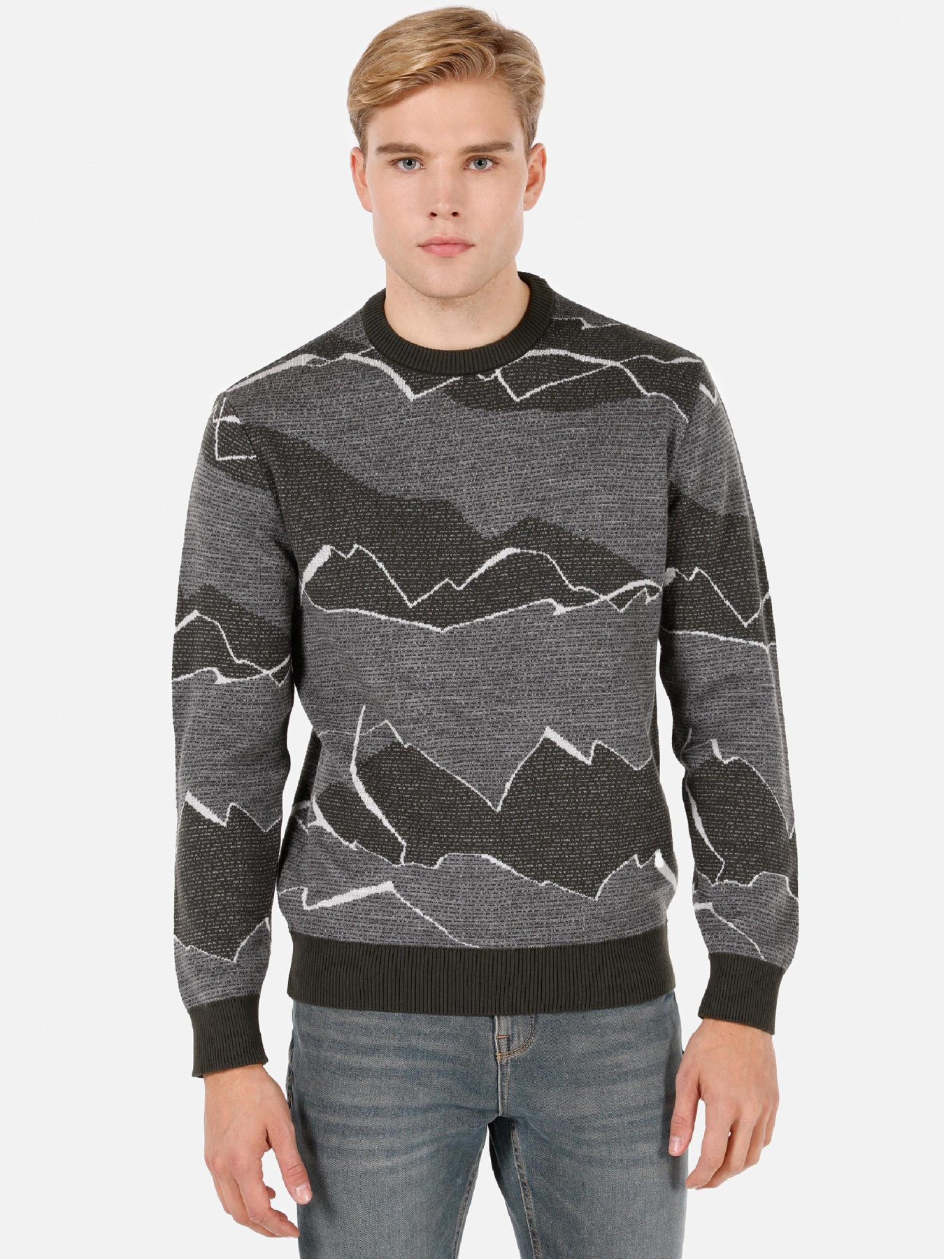 Кофти та светри Colin’s модель CL1071693_Q1.V1_GRE Фото