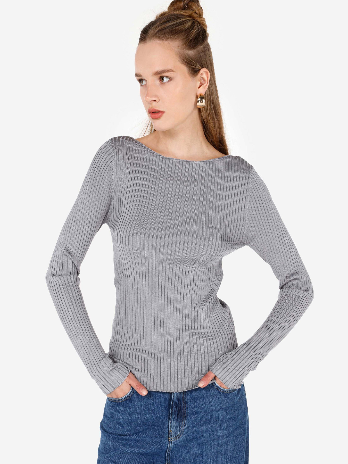 Кофты и свитера Colin’s модель CL1070268_Q1.V1_LGR Фото