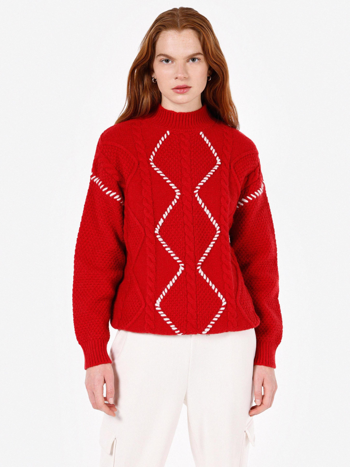 Кофты и свитера Colin’s модель CL1071750_Q1.V1_RED Фото