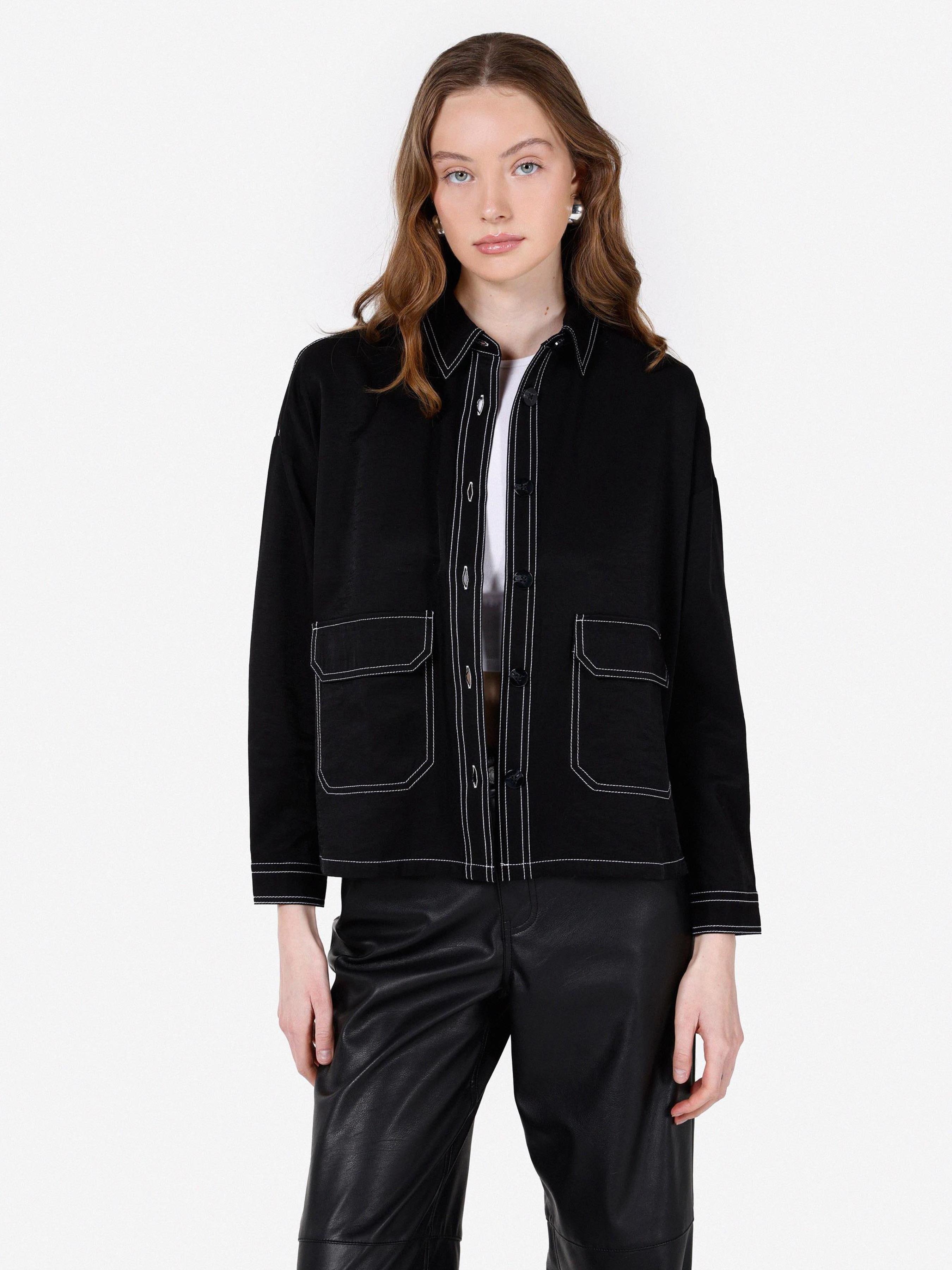 Жіночі Сорочки Colin’s  (CL1072495_Q1.V1_BLK) колір чорний, матеріал комбінований верх Colin’s - купити в Україні