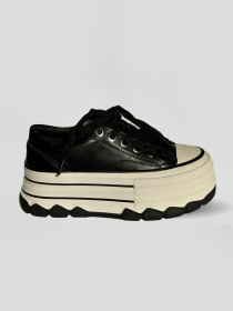 Кеди низькі EVIE модель Black - 5704 Кеди низькі EVIE модель Black - 5704 Фото