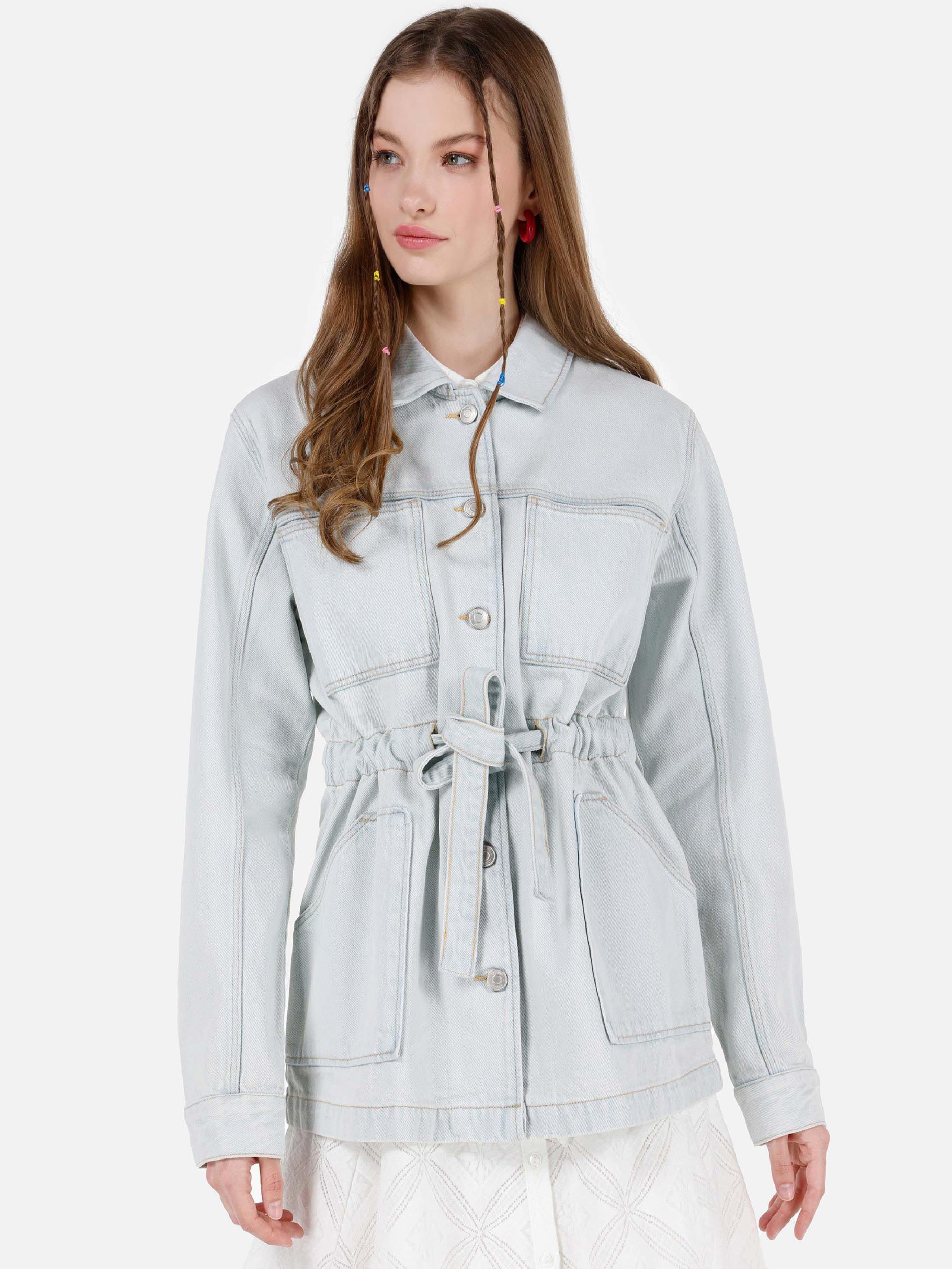 Жіночі Куртки та дублянки Colin’s  (CL1069589_Q1.V1_DN43439) колір блакитний, матеріал комбінований верх Colin’s - купити в Україні