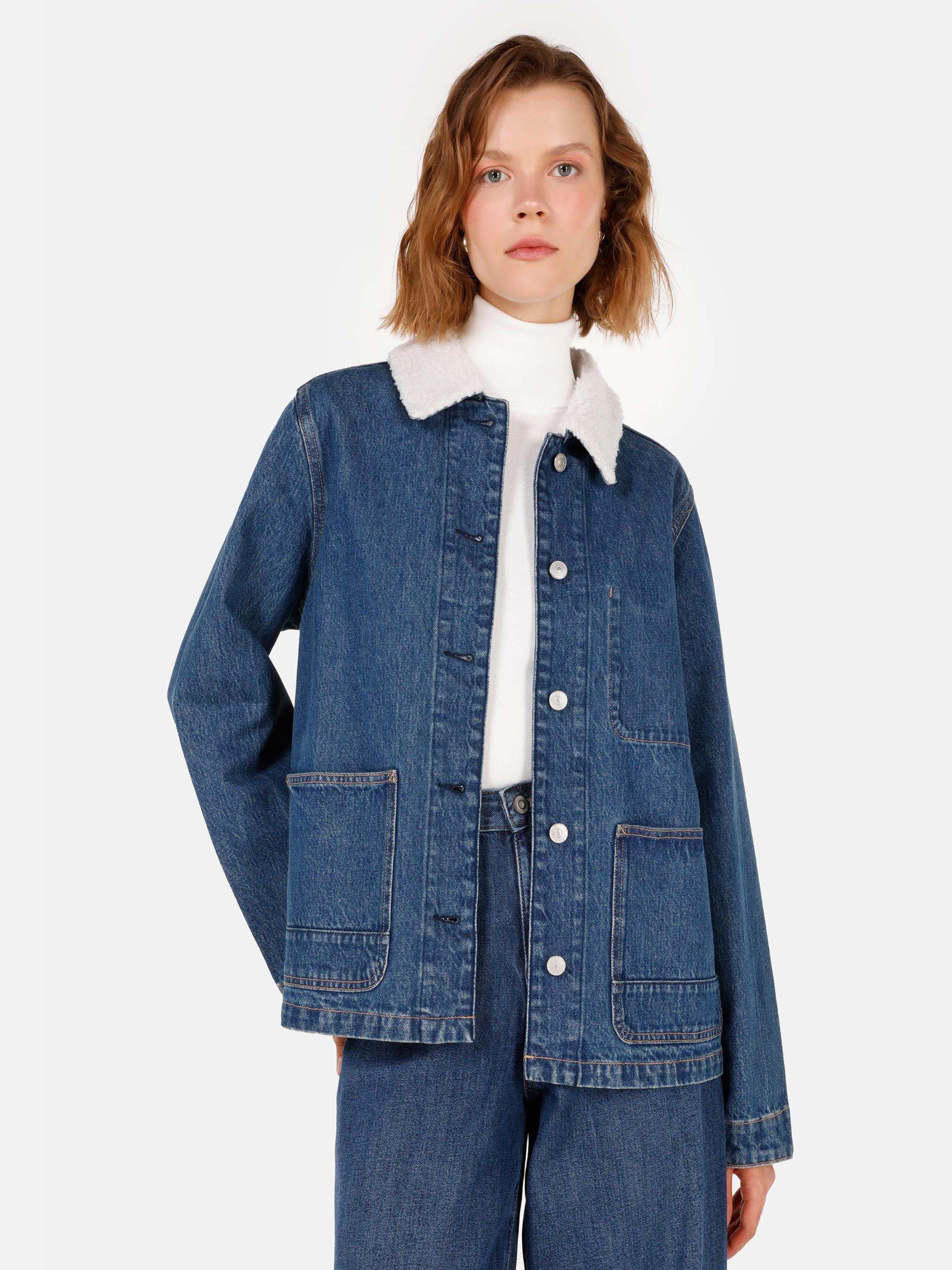 Жіночі Куртки та дублянки Colin’s  (CL1070874_Q1.V1_DN43748) колір блакитний, матеріал комбінований верх