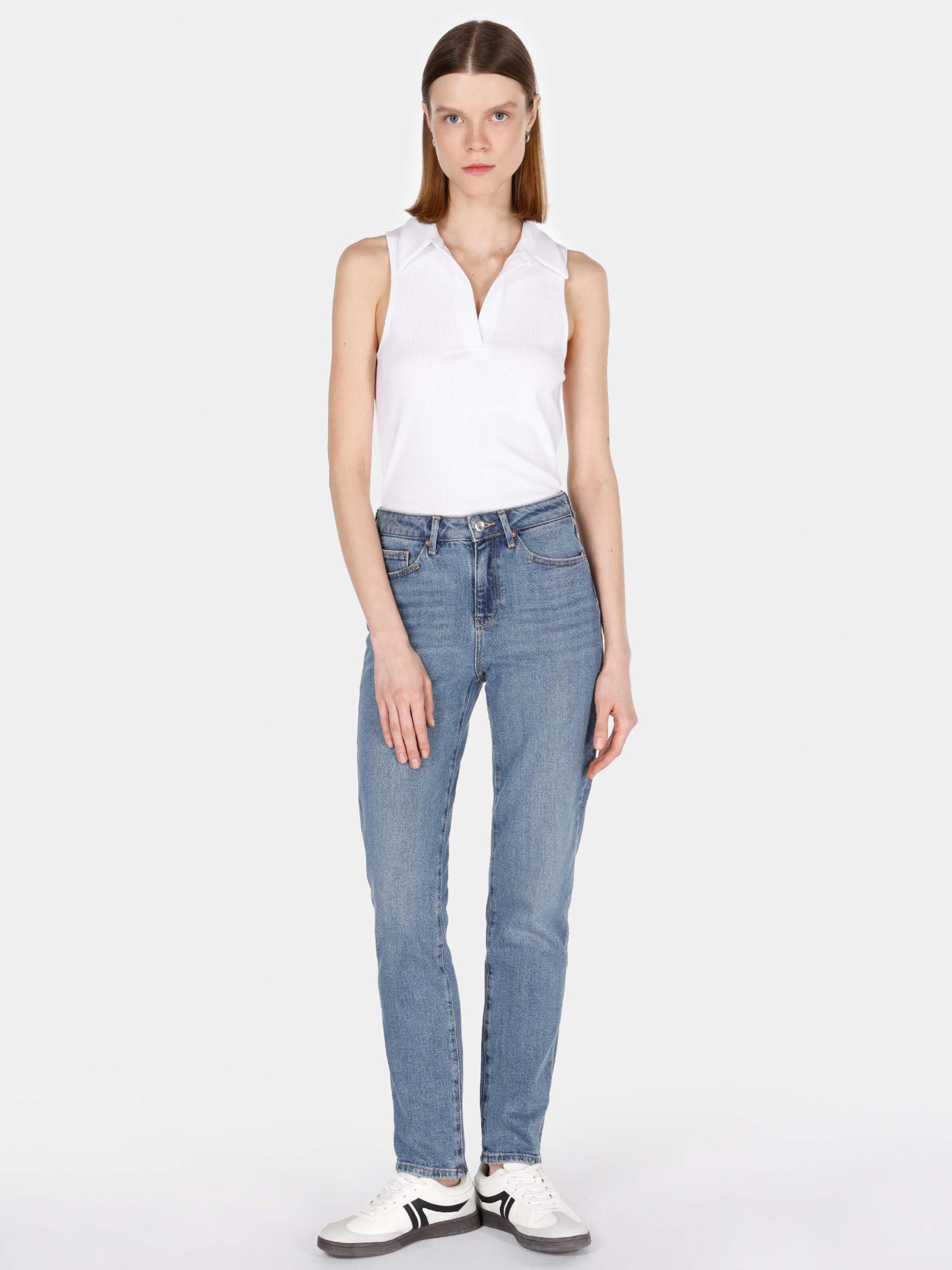 Жіночі Скіні джинси Colin’s  (CL1073494_Q1.V1_DN03908) колір блакитний, матеріал комбінований верх