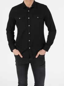 Сорочки Colin’s модель CL1051779_Q1.V1_BLK Сорочки Colin’s модель CL1051779_Q1.V1_BLK Фото