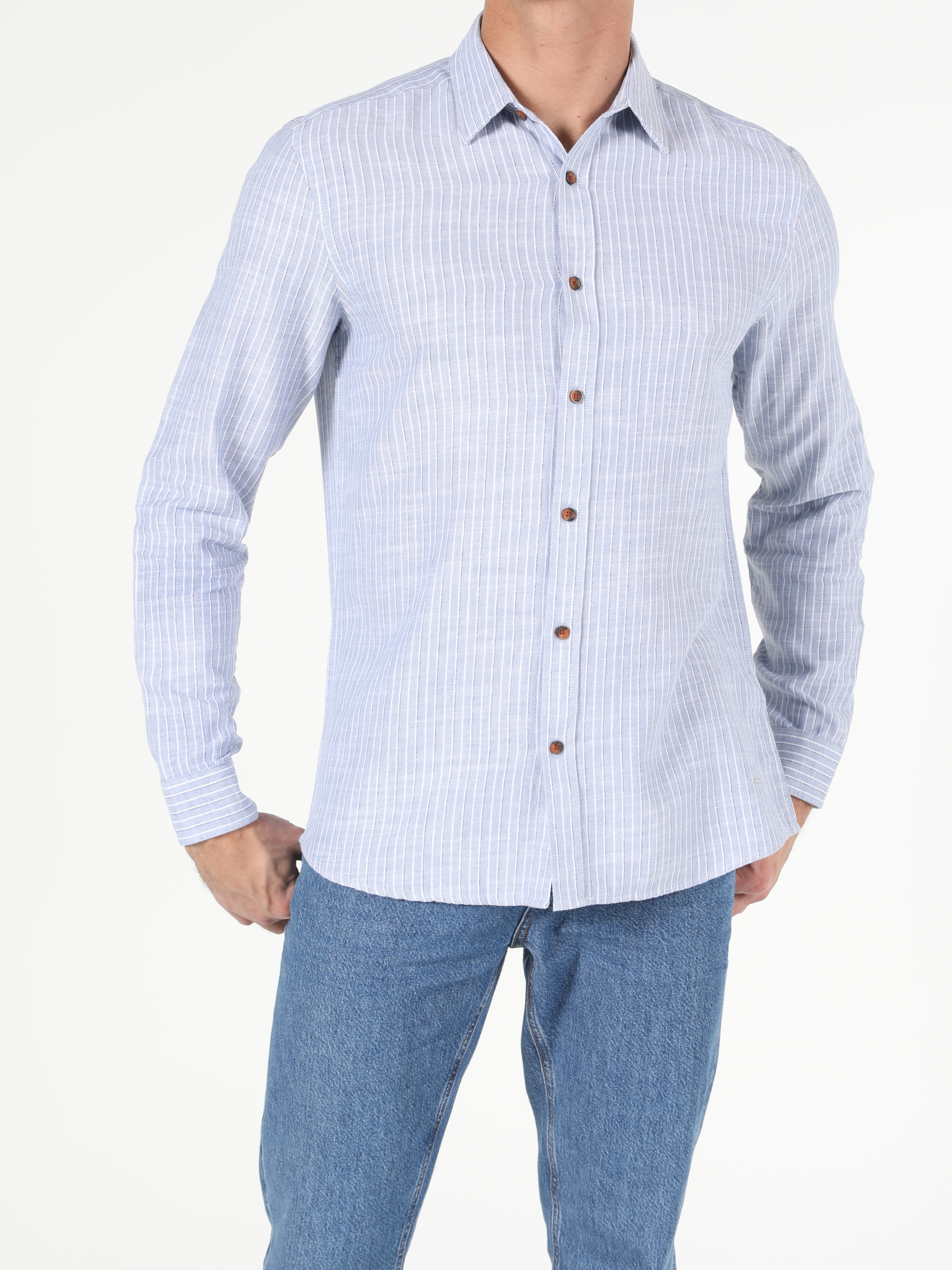 Чоловічі Сорочки Colin’s  (CL1053686_Q1.V1_BLE) колір блакитний, матеріал комбінований верх