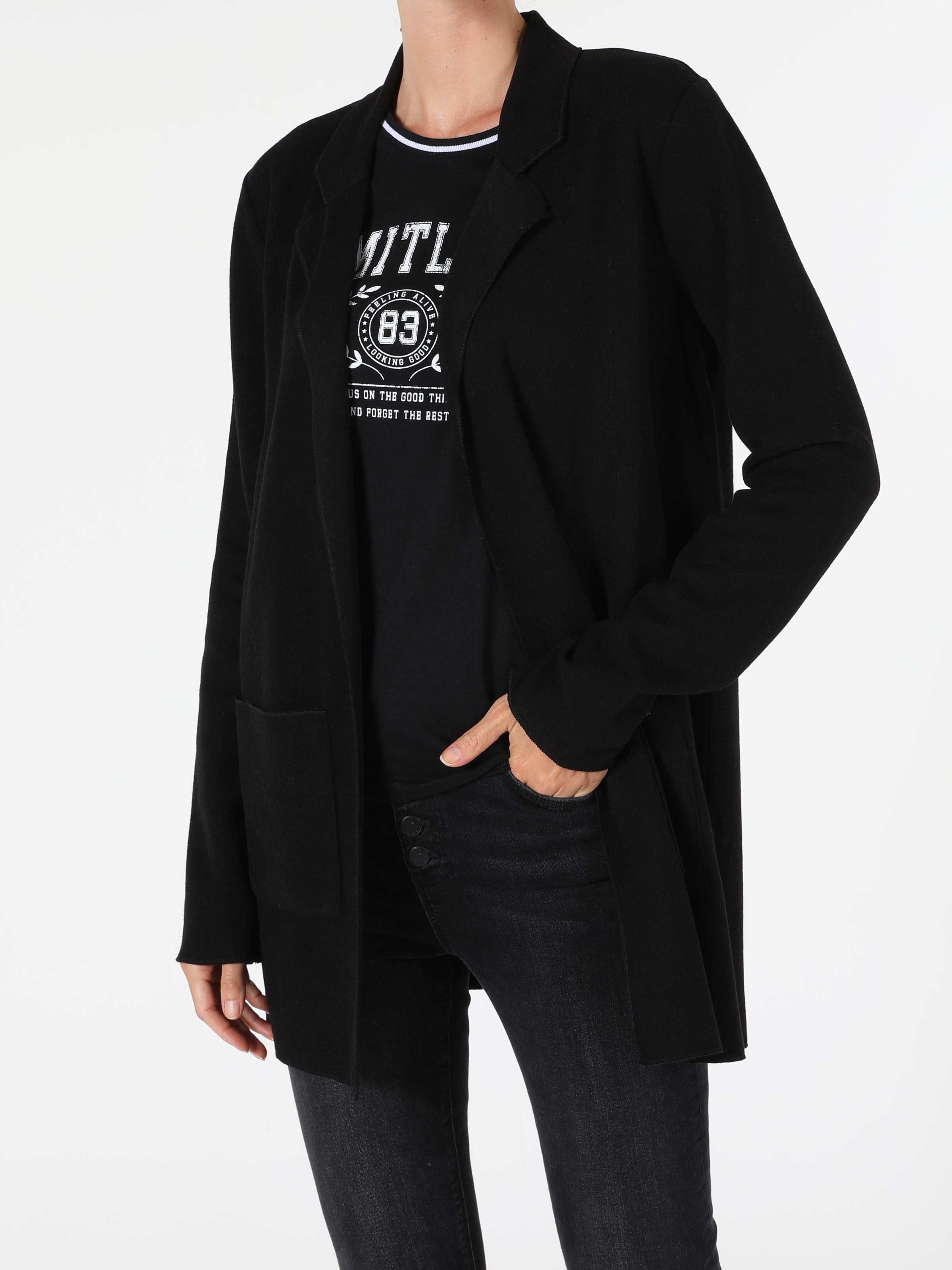 Жіночі Піджаки Colin’s  (CL1055318_Q1.V1_BLK) колір чорний, матеріал комбінований верх Colin’s - купити в Україні