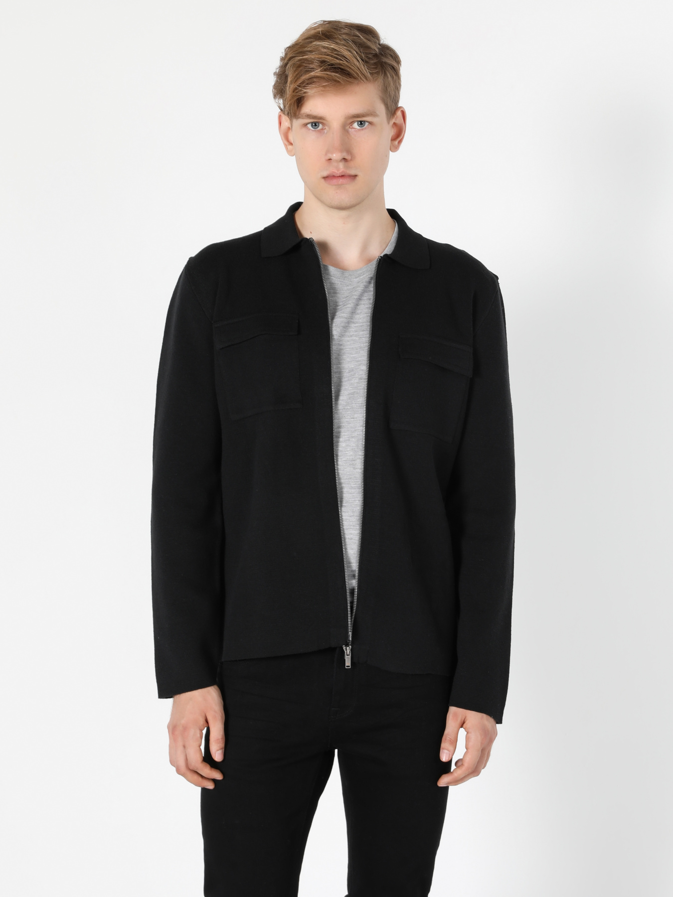 Кофты и свитера Colin’s модель CL1055414_Q1.V1_BLK Фото