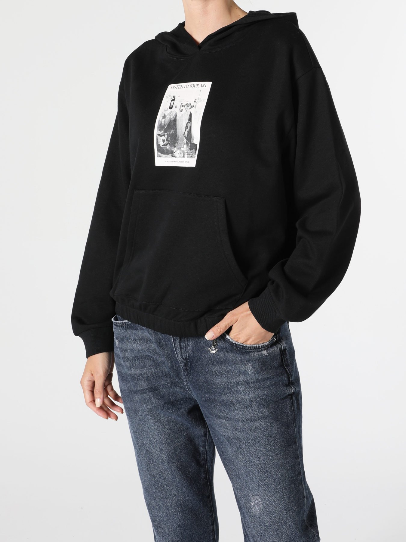 Худи и свитшоты Colin’s модель CL1055904_Q1.V1_BLK Фото