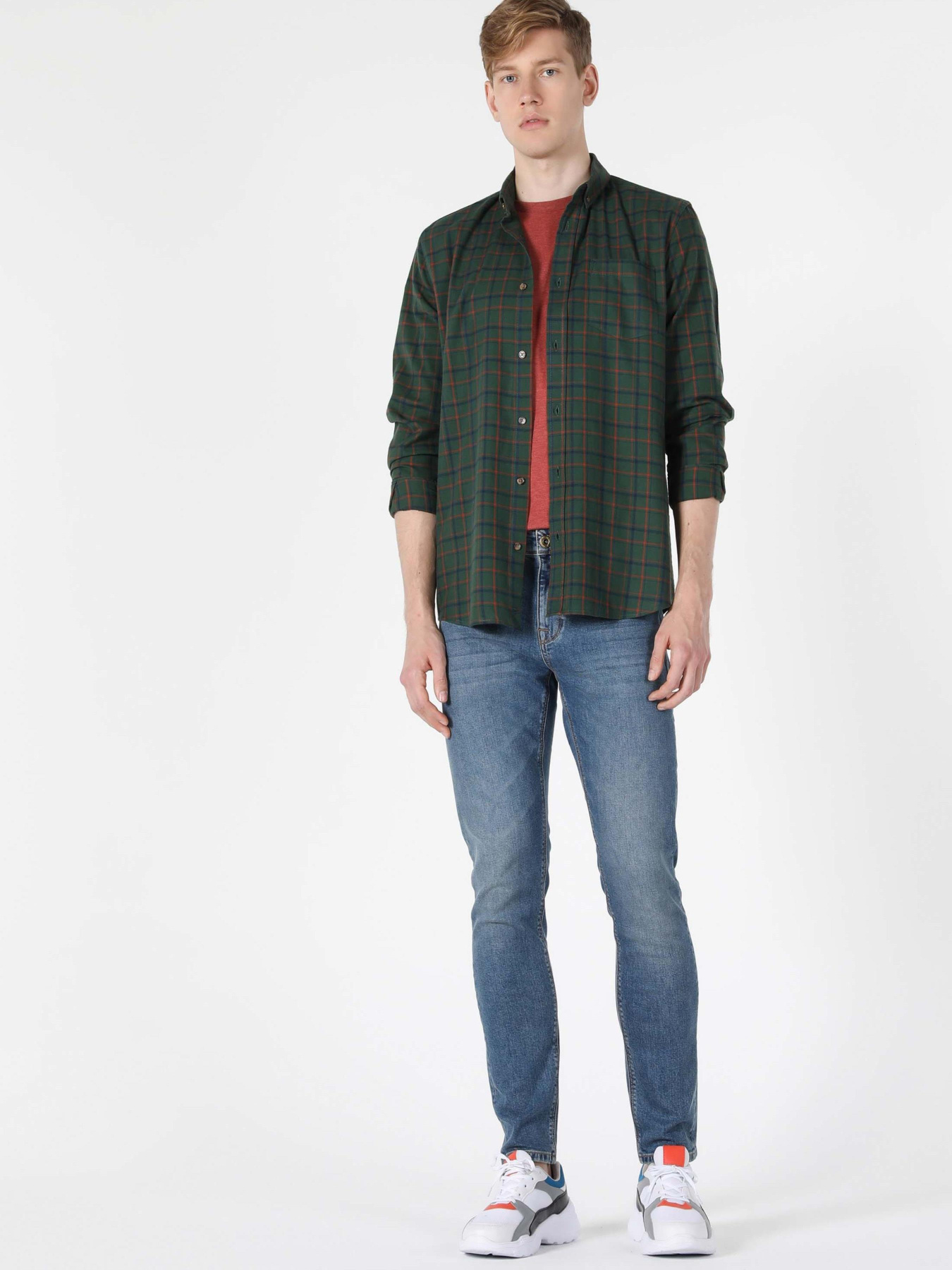 Рубашки Colin’s модель CL1049968_Q1.V1_GRN Рубашки Colin’s модель CL1049968_Q1.V1_GRN Фото