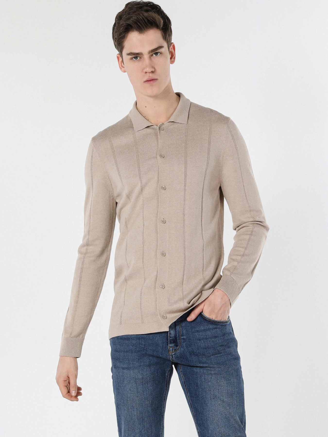 Кофты и свитера Colin’s модель CL1056906_Q1.V1_BEI Фото