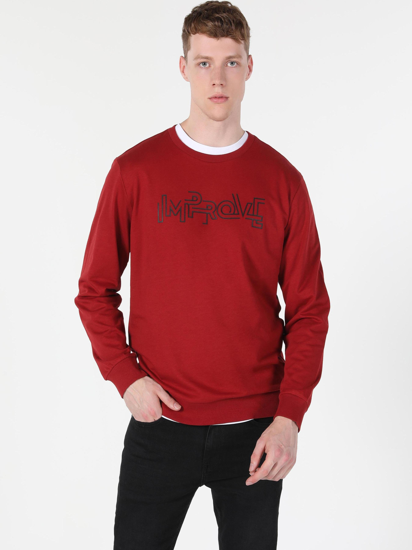 Кофты и свитера Colin’s модель CL1060123_Q1.V1_RED Фото