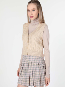 Кофты и свитера Colin’s модель CL1060686_Q1.V1_BEI Фото